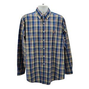 Vintage Ralph Lauren Mens 16 1/2 - L Shirt Classic Fit Plaid Multicolor Preppy